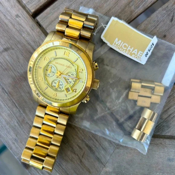 Michael Kors | Accessories | Oversized Runway Goldtone Watch